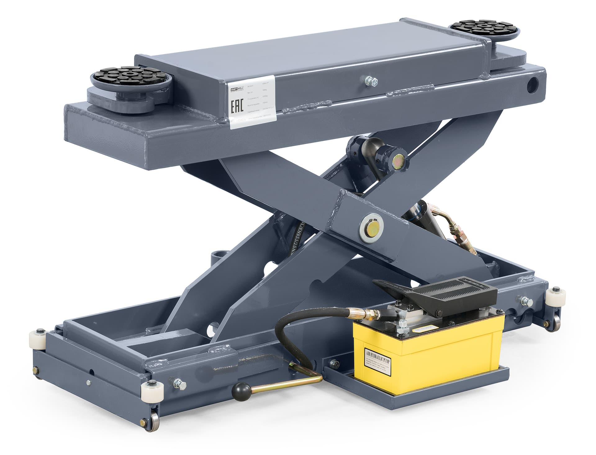 Траверса пневмогидравлическая KraftWell KRWJ7P — общий вид