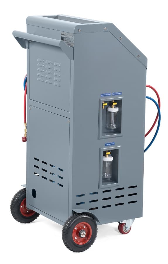 Станция для R134a KraftWell KRW134ASA — подключение шлангов