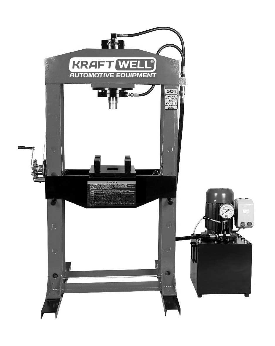 Пресс 50 т. сварная рама c электроприводом KraftWell KRWPR50E