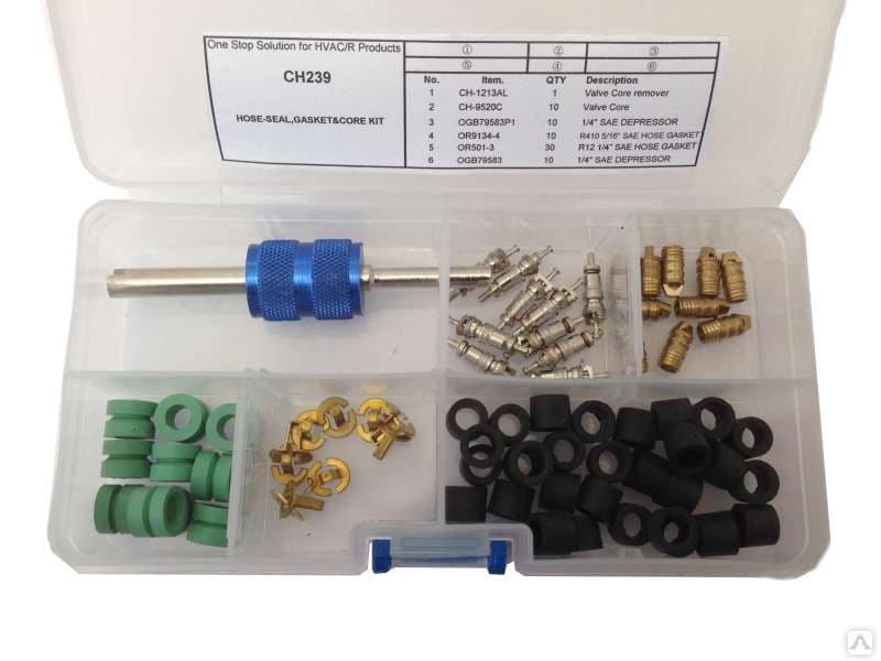 Набор уплотнений, ниппелей и депрессоров KraftWell KRW-239