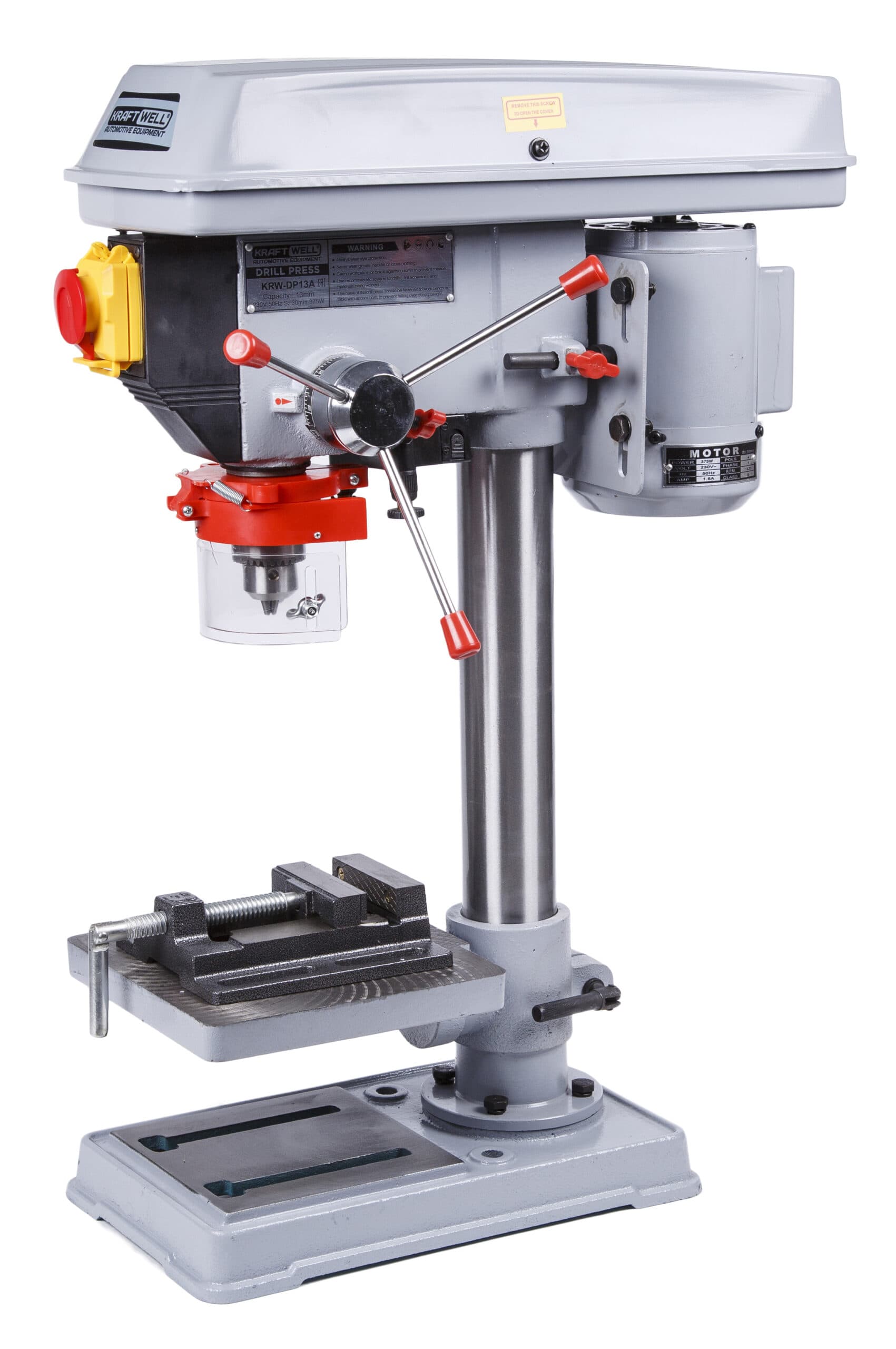 Сверлильный станок 13 мм, 375 Вт KraftWell KRW-DP13A