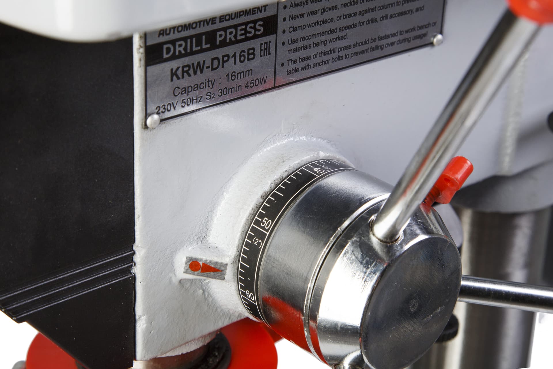 Сверлильный станок 16 мм, 450 Вт KraftWell KRW-DP16B