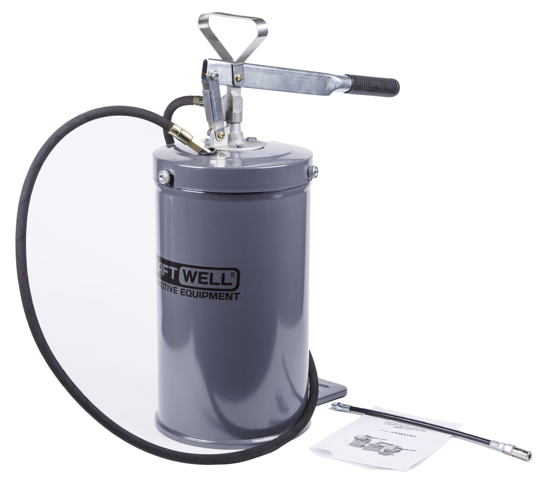 Нагнетатель солидола с ручным приводом 16 л KraftWell KRW1797