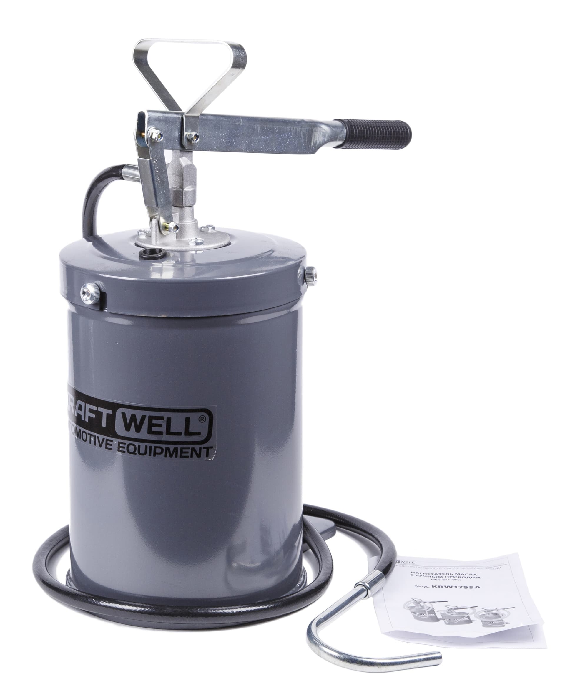Нагнетатель масла с ручным приводом 10 л KraftWell KRW1795A