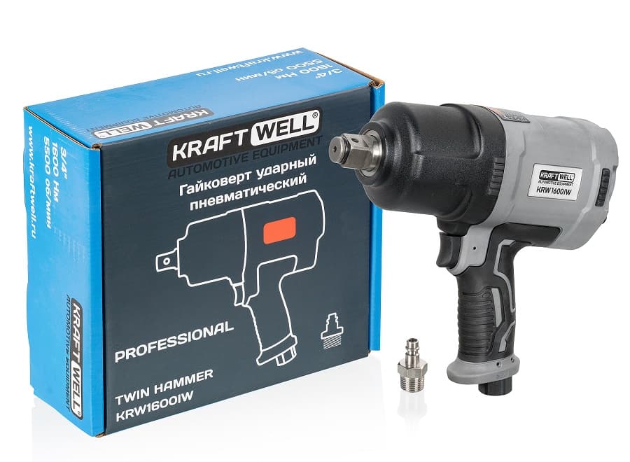 Гайковерт пневматический 3/4″, 1600 Нм KraftWell KRW1600IW