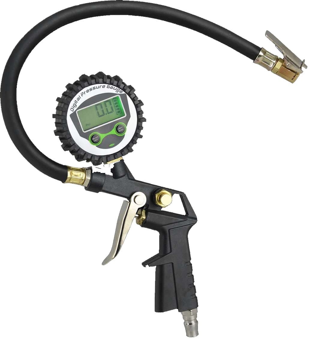 Цифровой пистолет для накачки шин KraftWell KRWTG-D с манометром