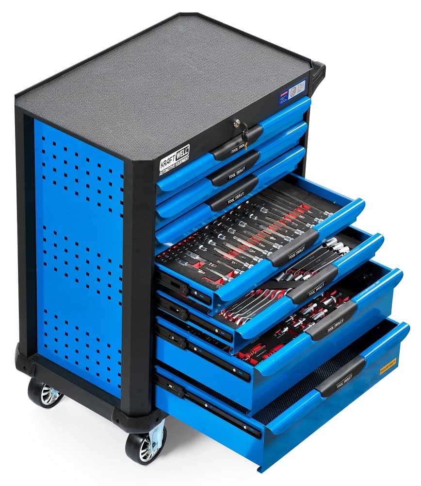 Тележка с инструментом 277 пр 7 ящиков KraftWell KRW-TTB+SET277