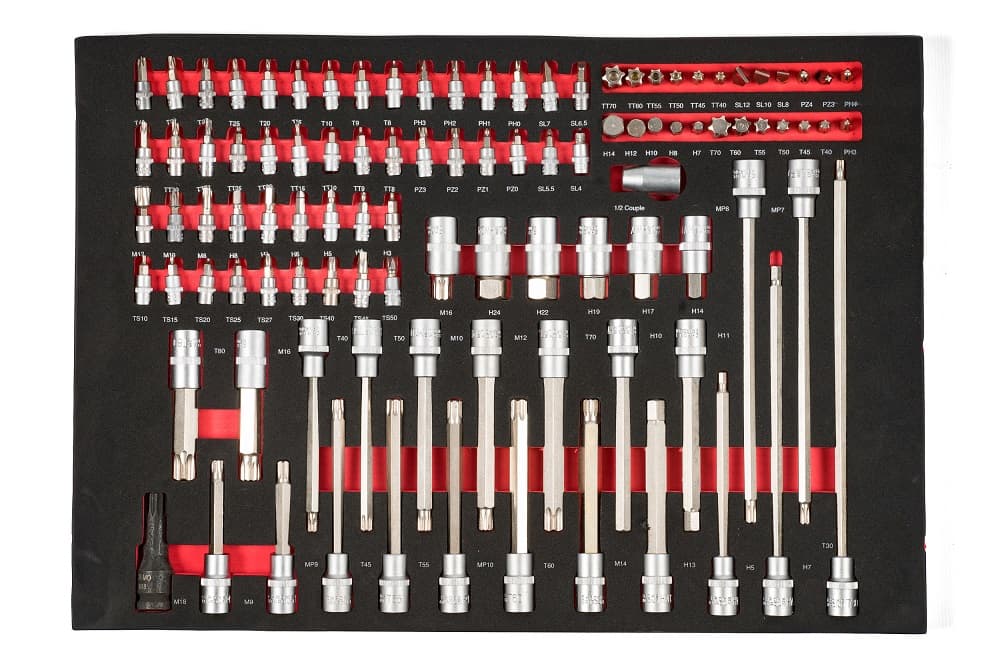 Тележка инструментальная с 7 ящиками 277 пр. KraftWell KRW-TTG+SET277