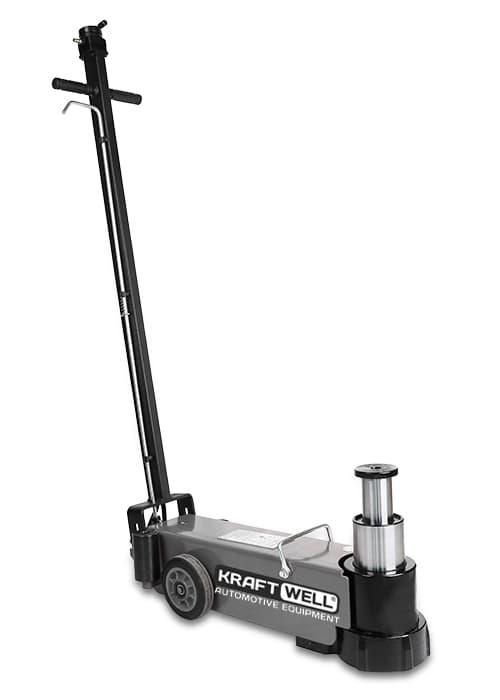 Домкрат пневмогидравлический KraftWell KRWAJ40-2T — 40/20 т, двухступенчатый