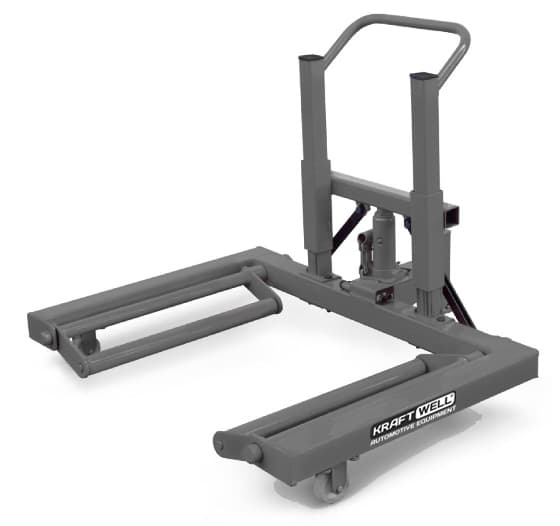 Тележка для колёс KraftWell KRW-WD10 — гидравлическая, 1 т