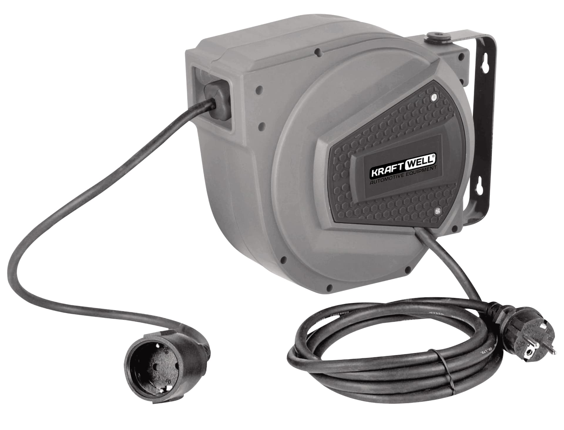 Катушка электрическая, 15 м., 220 В, 3х1,5 мм2 автосмотка KraftWell KRW1731E