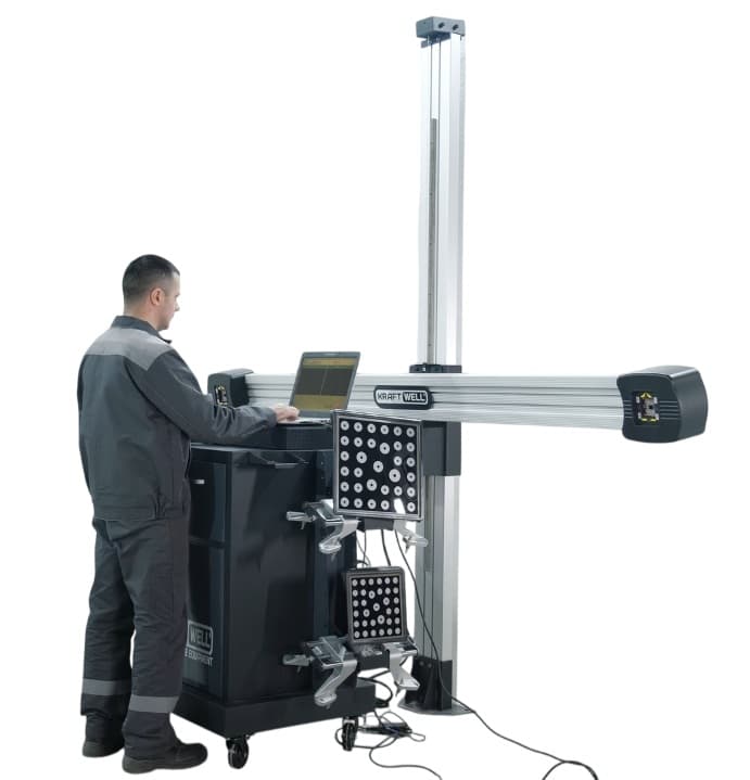 Алюминиевая стойка стенда KraftWell KRW3DWA-III с электролифтом