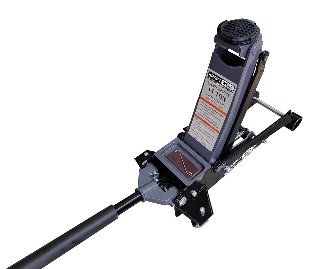 Домкрат подкатной KraftWell KRWFJ3.5NL — 3,5 т, низкопрофильный