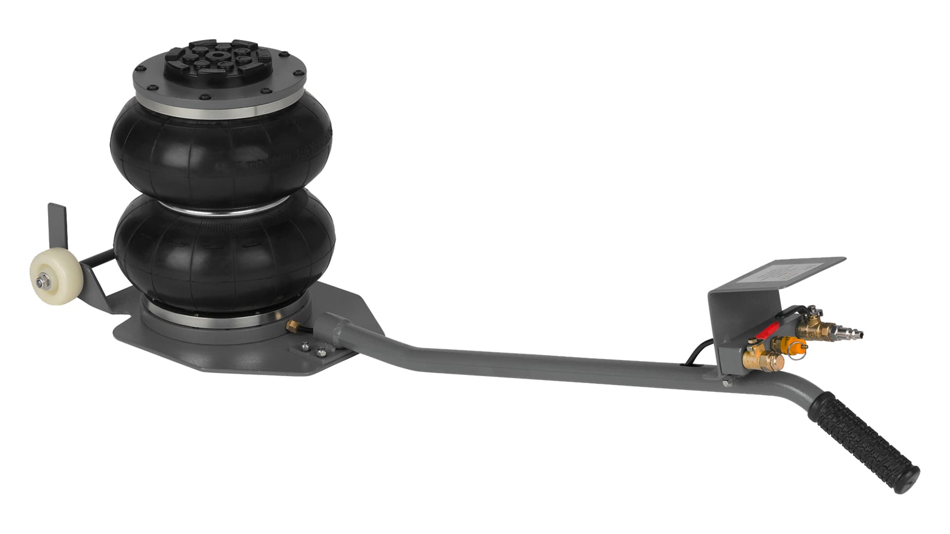 Домкрат пневматический подкатной KraftWell KRWPJ2L — 2 т, 125–280 мм