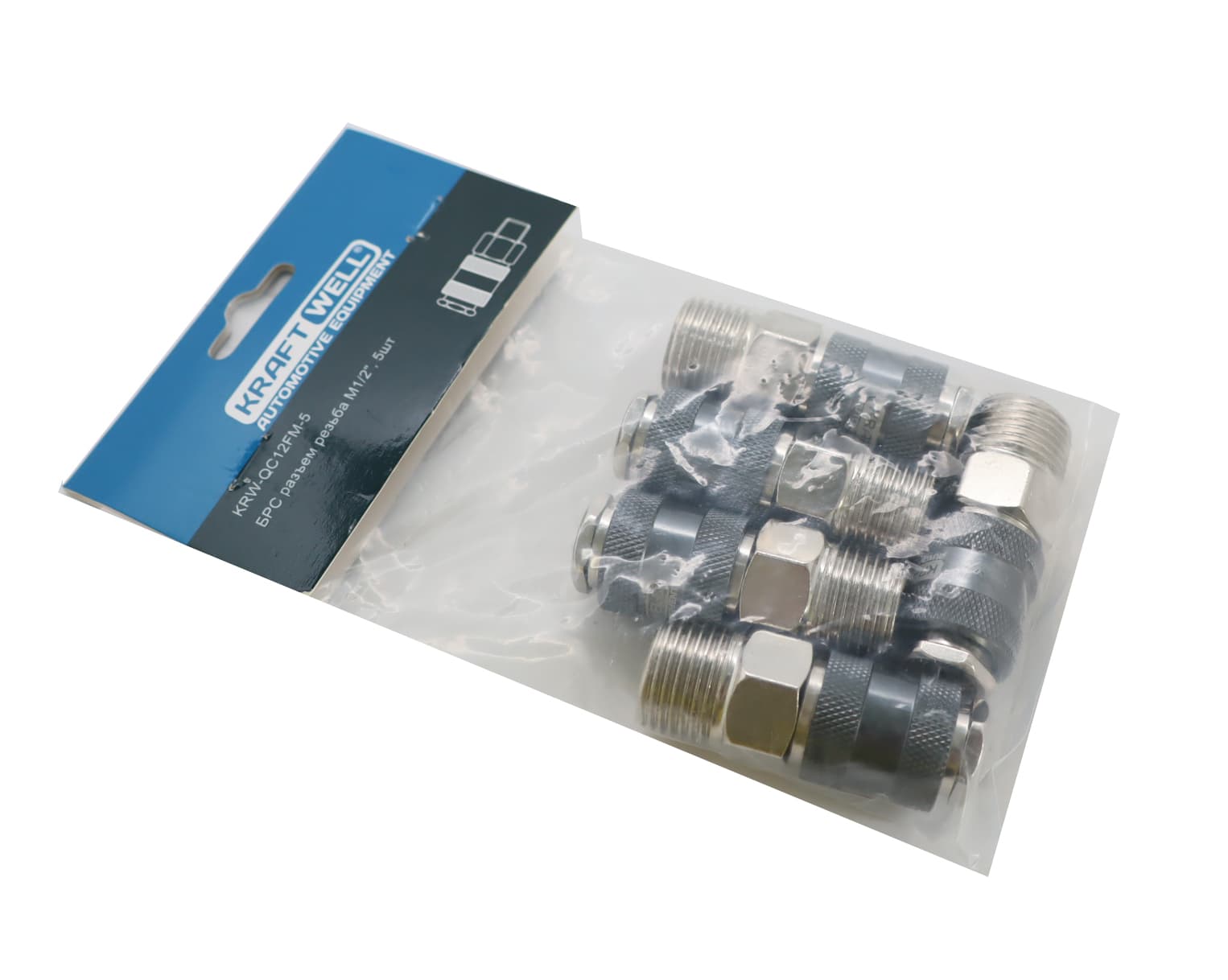 БРС «мама», резьба M1/2″, 5 шт KraftWell KRW-QC12FM-5