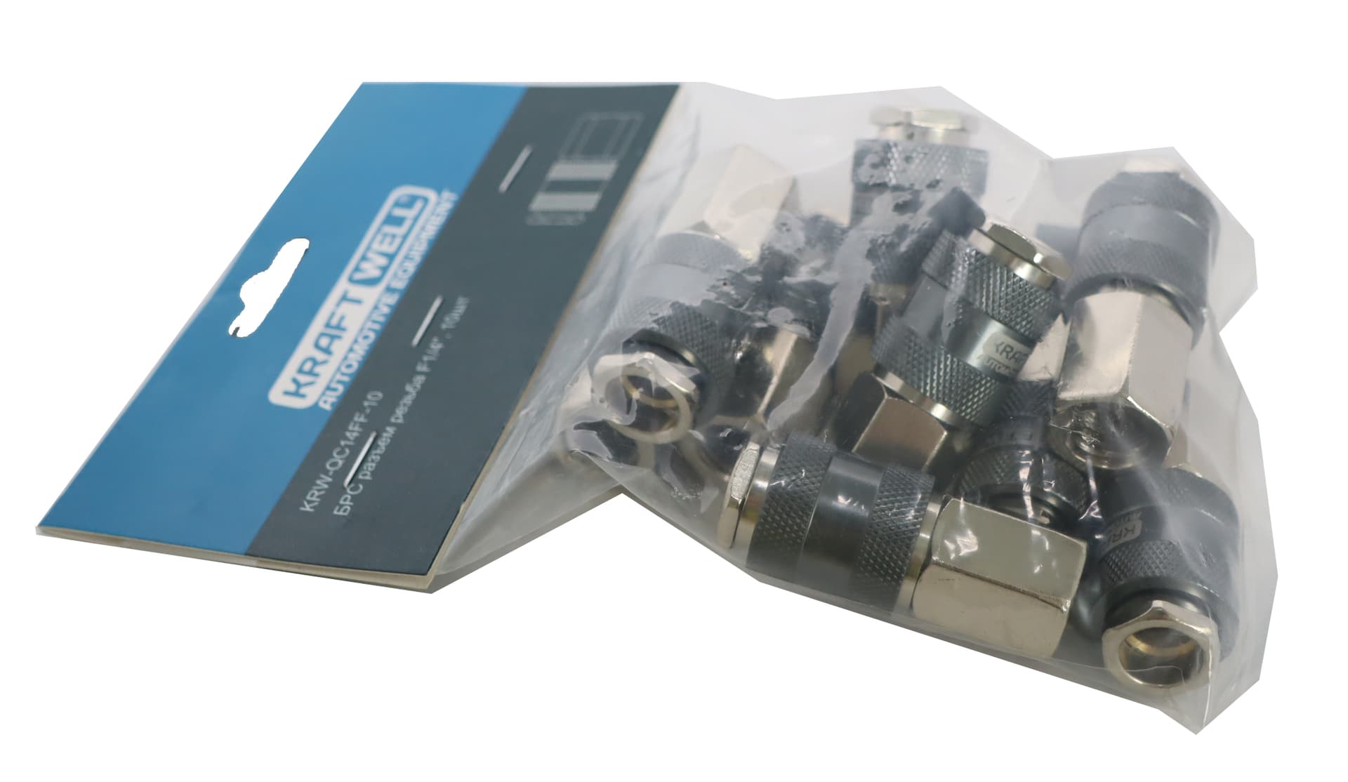 БРС «мама», резьба F1/4″, 10 шт KraftWell KRW-QC14FF-10