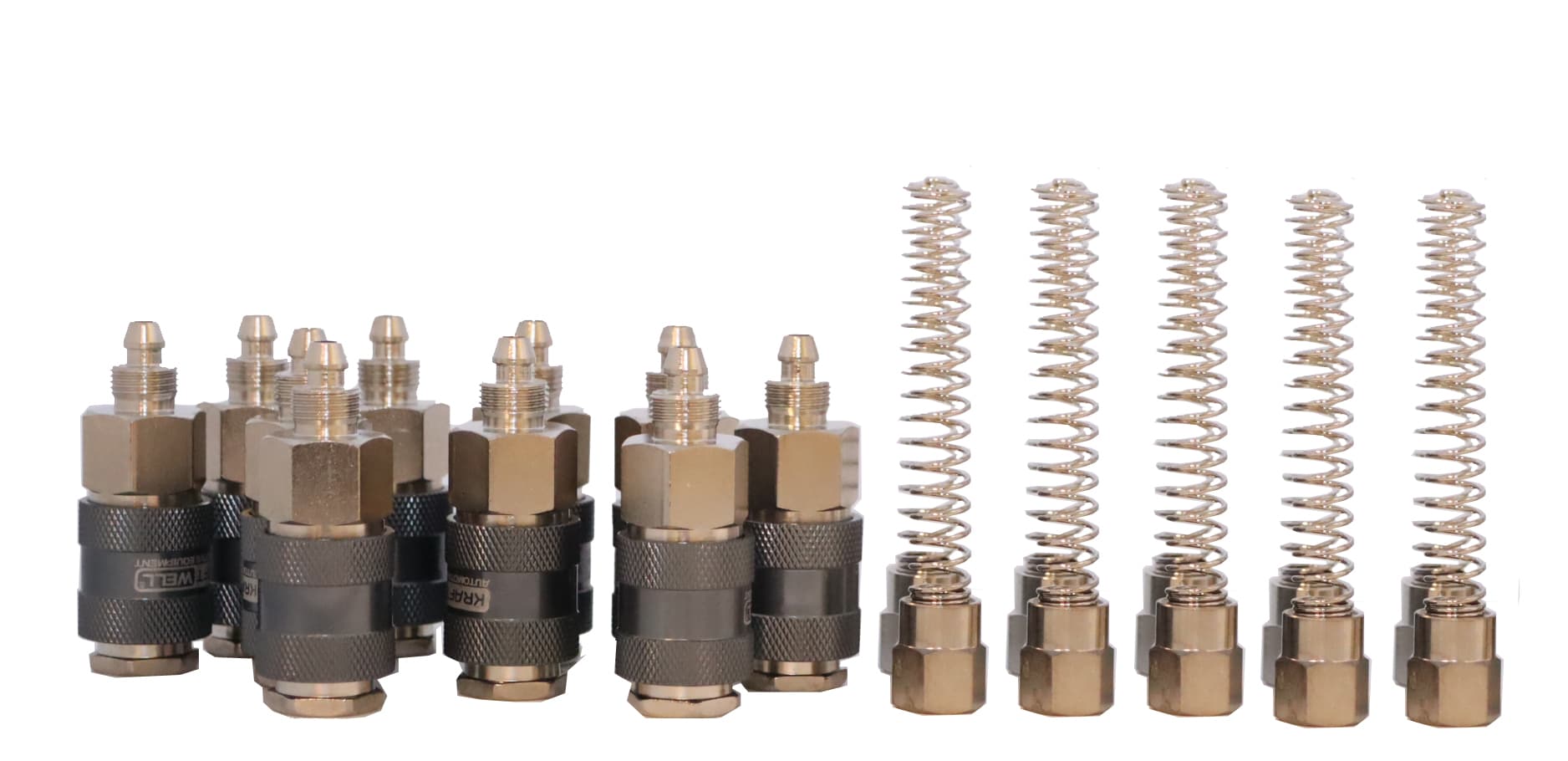 БРС «мама» c пружиной для шланга 6*8 мм, 10 шт KraftWell KRW-QCS0508F-10