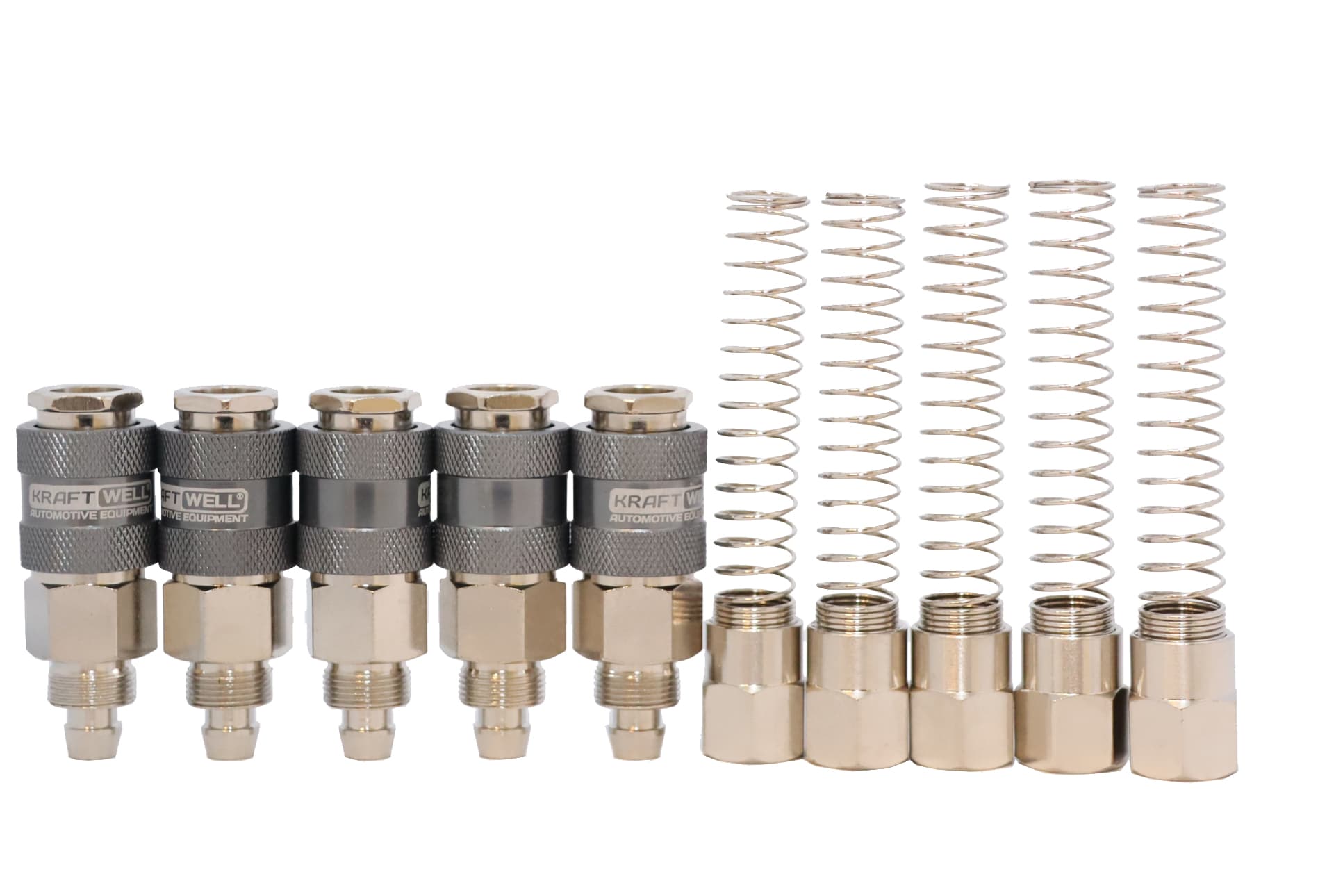 БРС «мама» c пружиной для шланга 8*12 мм, 5 шт KraftWell KRW-QCS0812F-5