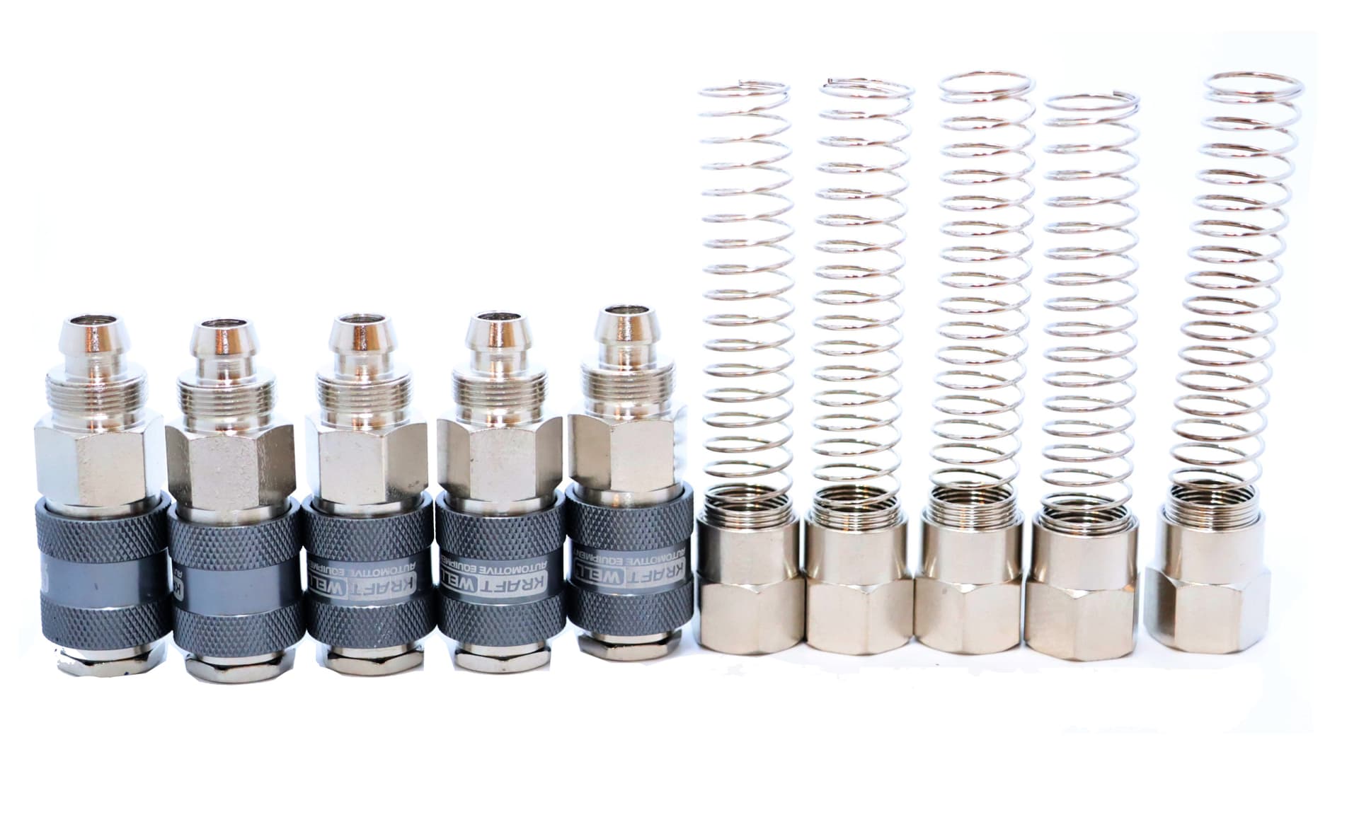 БРС «мама» c пружиной для шланга 10*15 мм, 5 шт KraftWell KRW-QCS1014F-5