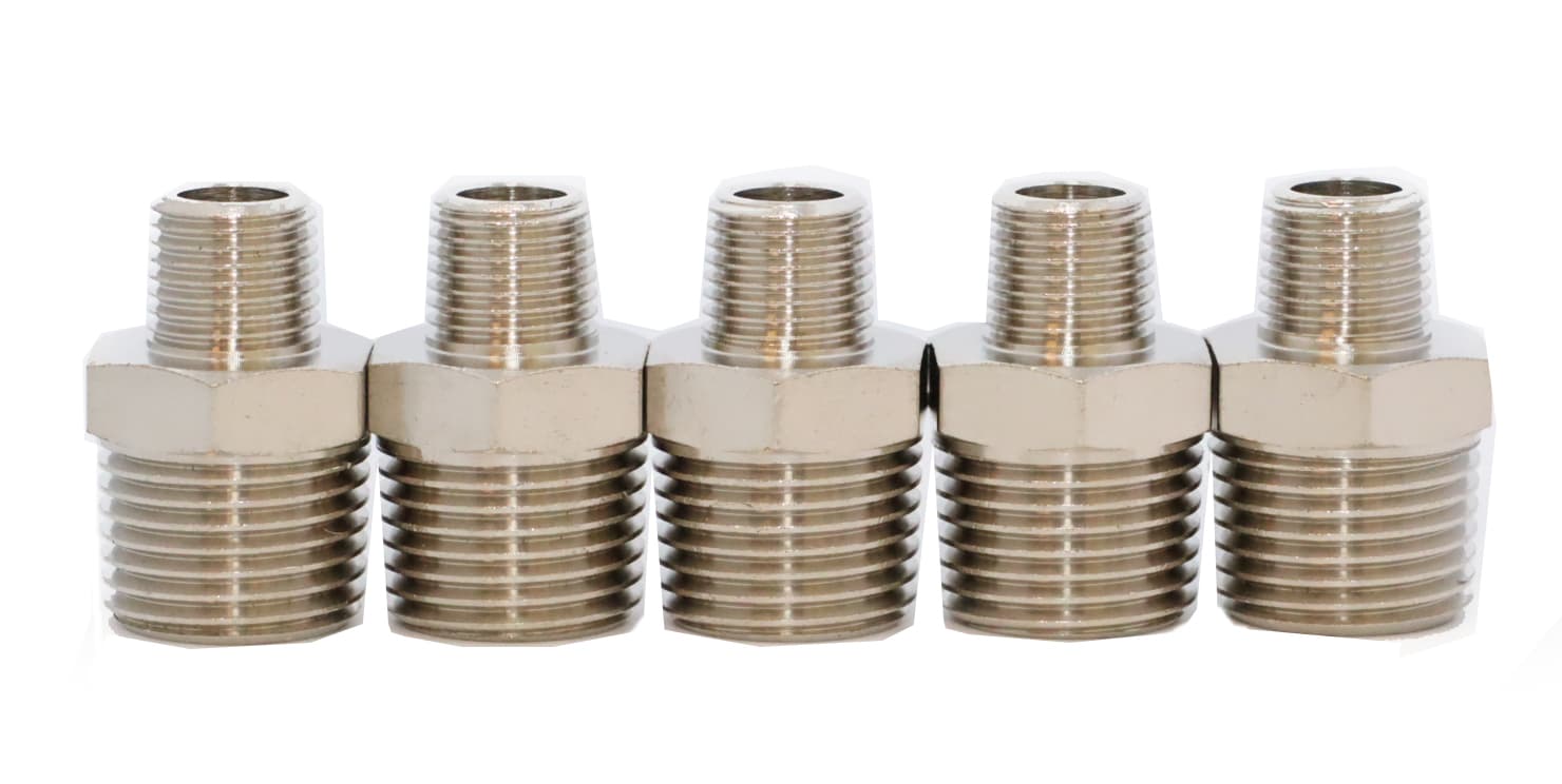 Переходник резьбовой M1/2″ — M1/4″, 5 шт KraftWell KRW-TF12M14M-5