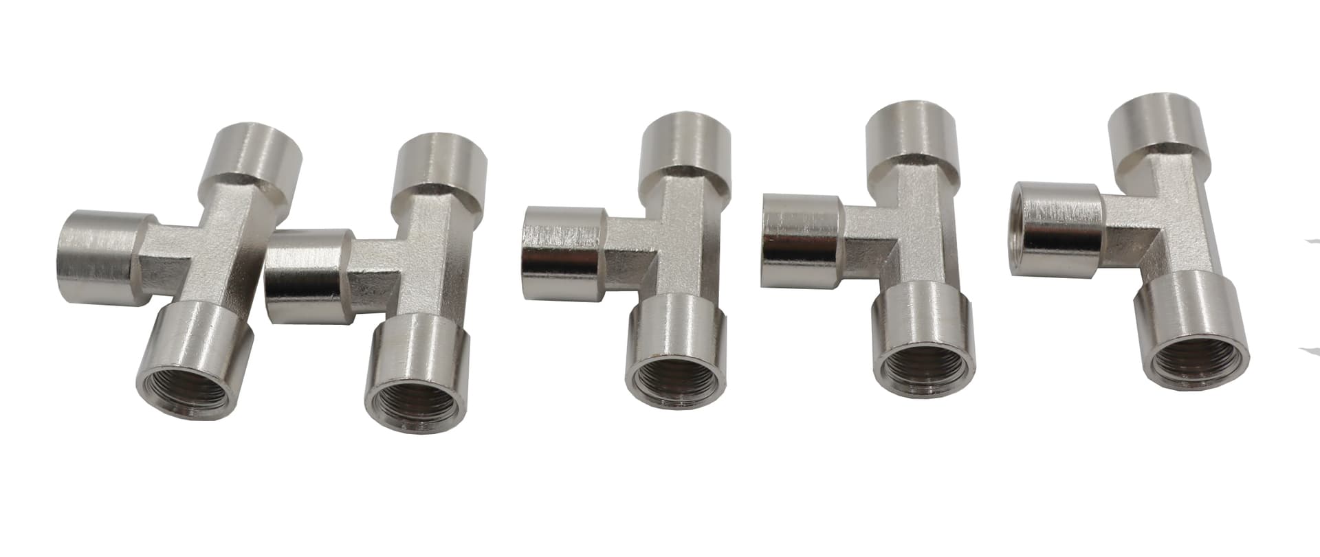 Тройник резьбовой Т-образный F1/4″ — F1/4″ — F1/4″, 5 шт KraftWell KRW-TT14F3-5