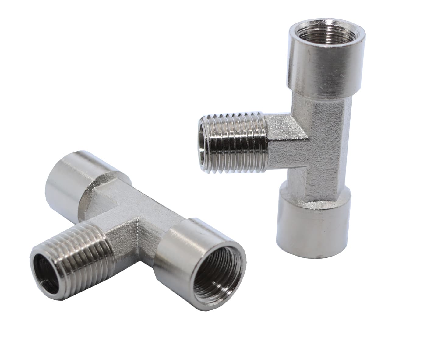 Тройник резьбовой Т-образный F1/4″ — M1/4″ — F1/4″, 10 шт KraftWell KRW-TT14FMF-10