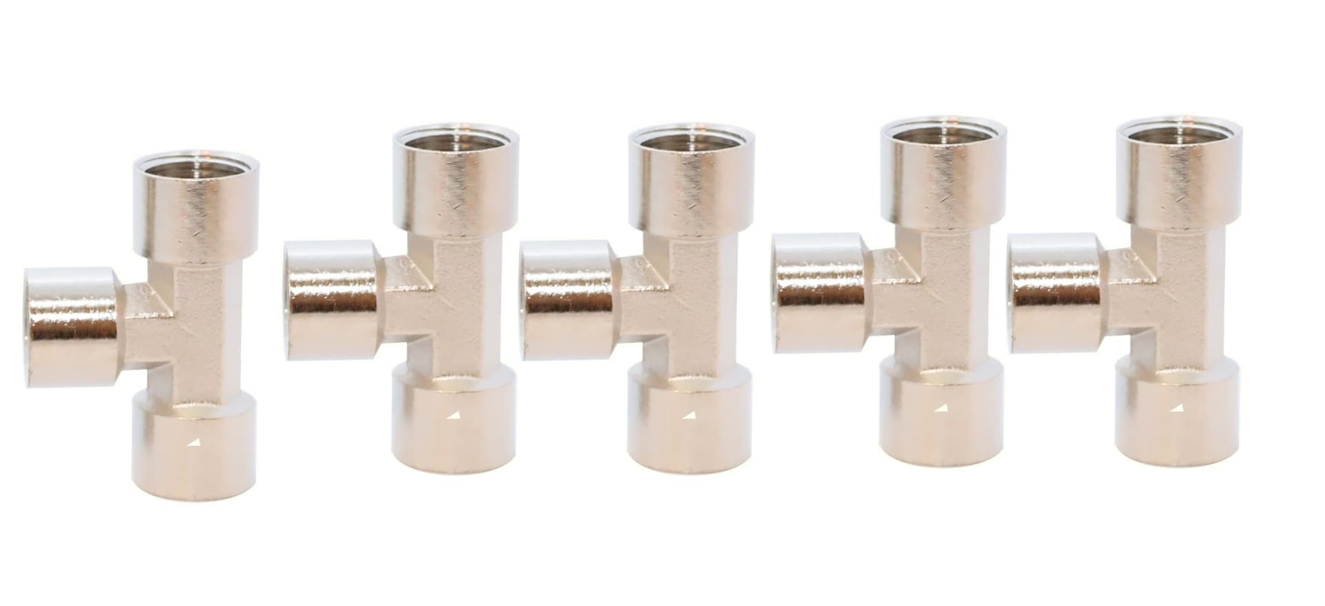 Тройник резьбовой Т-образный F1/2″ — F1/2″ — F1/2″, 5 шт KraftWell KRW-TT12F3-5