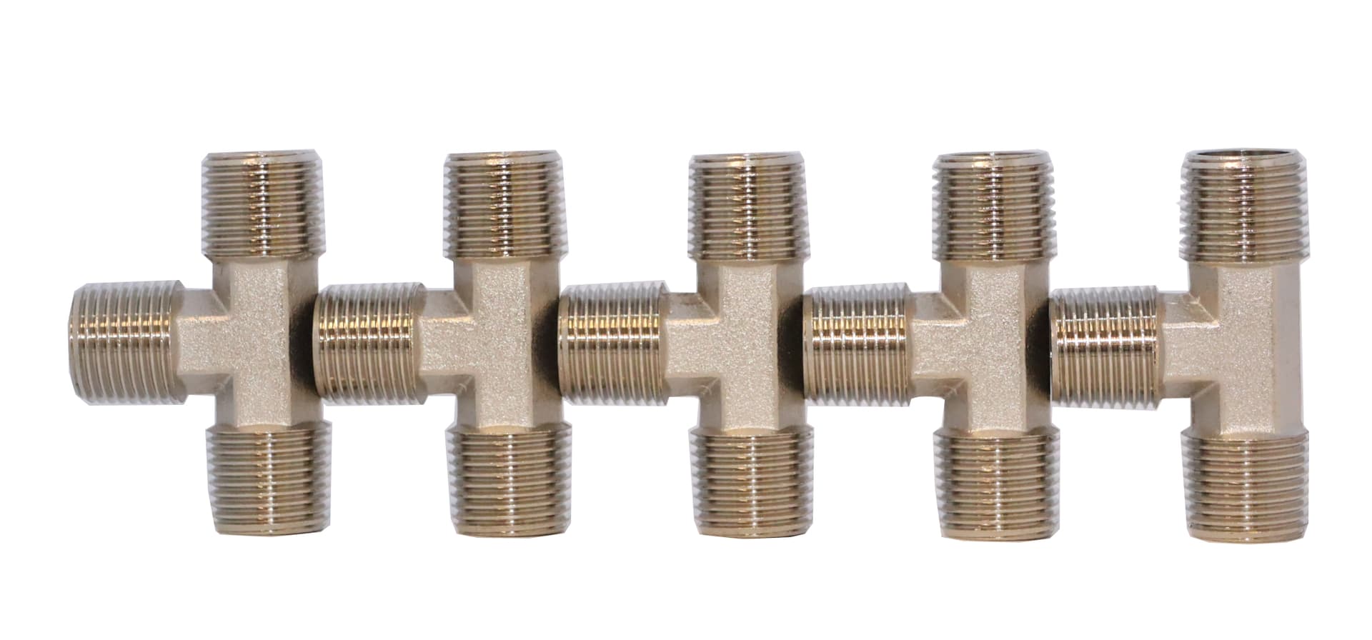 Тройник резьбовой Т-образный M1/2″ — M1/2″ — M1/2″, 5 шт KraftWell KRW-TT12M3-5