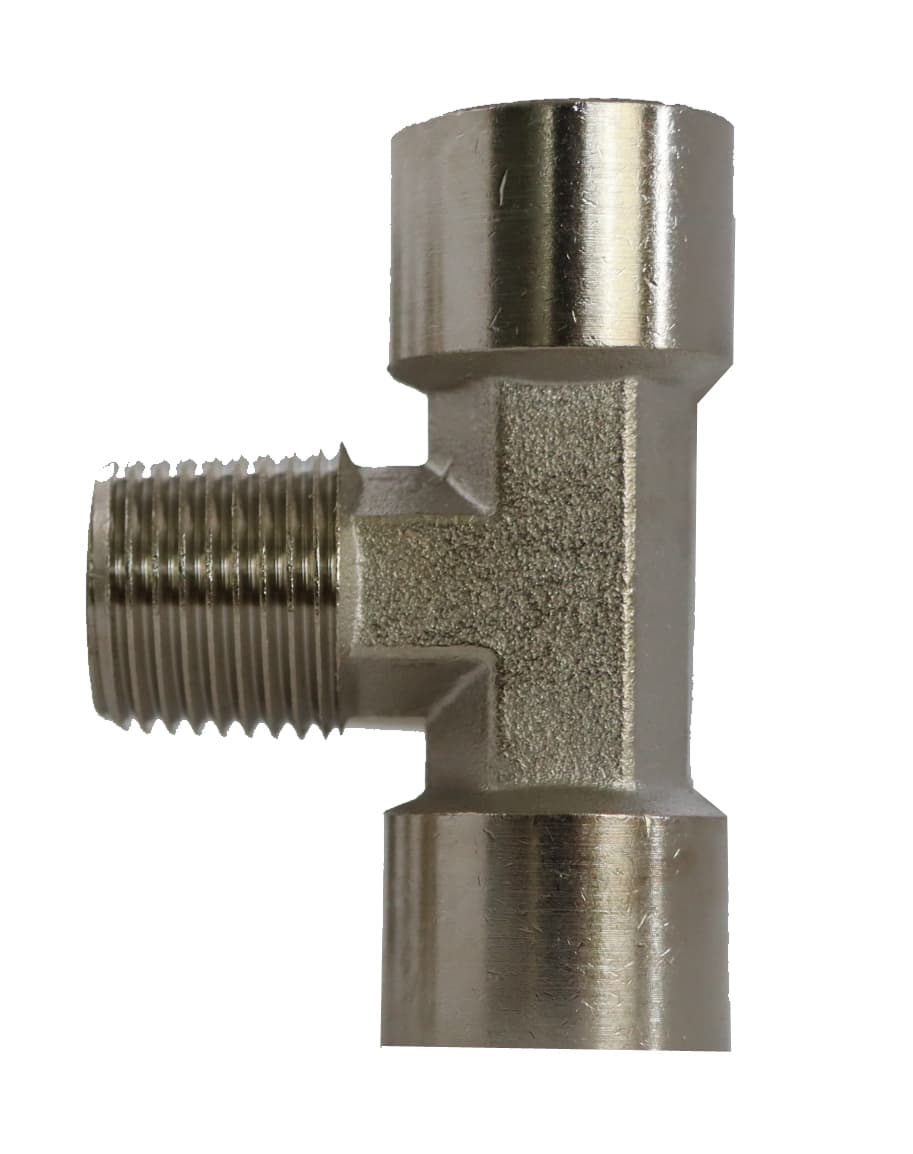 Тройник резьбовой Т-образный F1/2″ — M1/2″ — F1/2″, 5 шт KraftWell KRW-TT12FMF-5