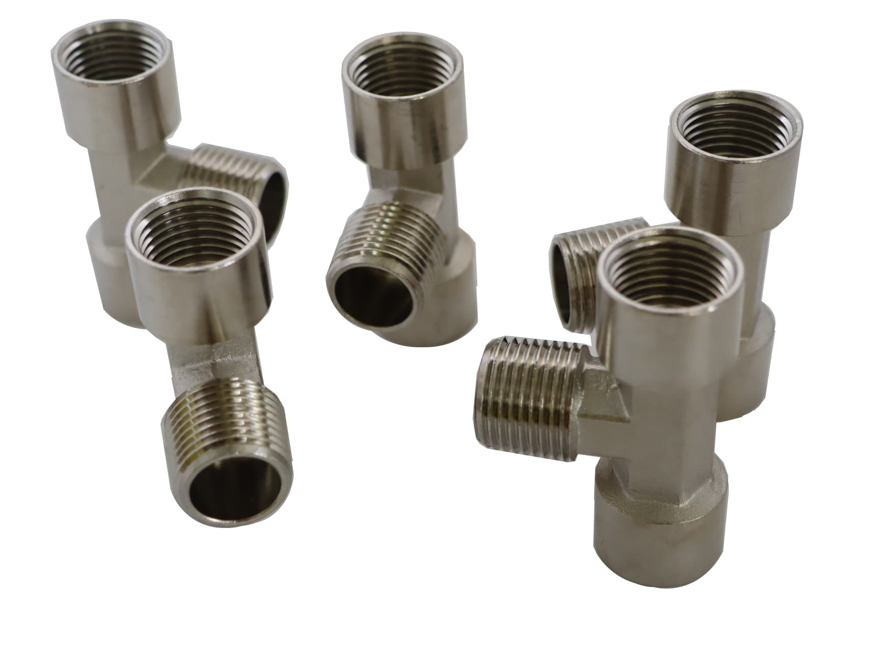 Тройник резьбовой Т-образный F1/2″ — M1/2″ — F1/2″, 5 шт KraftWell KRW-TT12FMF-5