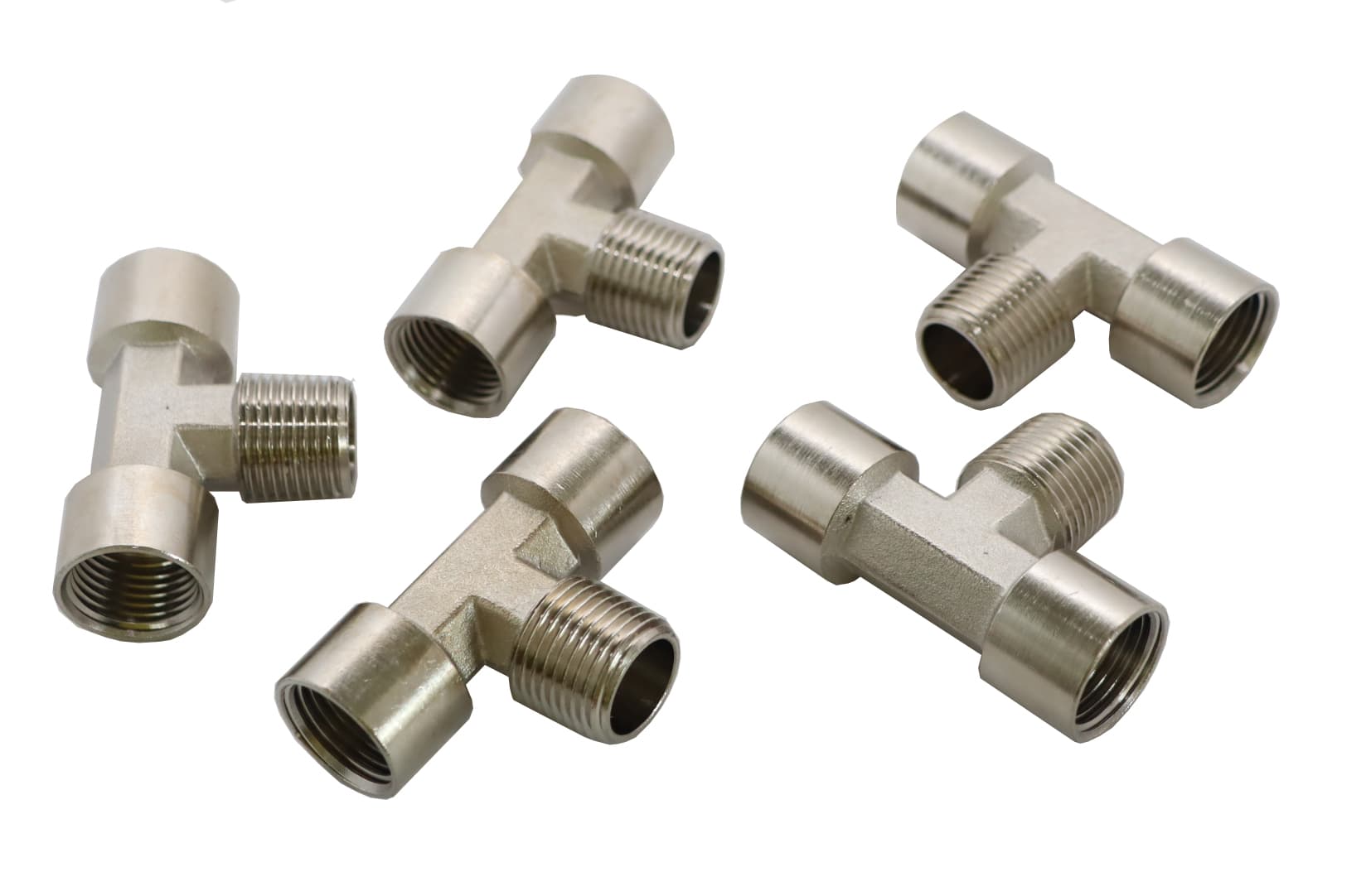 Тройник резьбовой Т-образный F1/2″ — M1/2″ — F1/2″, 5 шт KraftWell KRW-TT12FMF-5