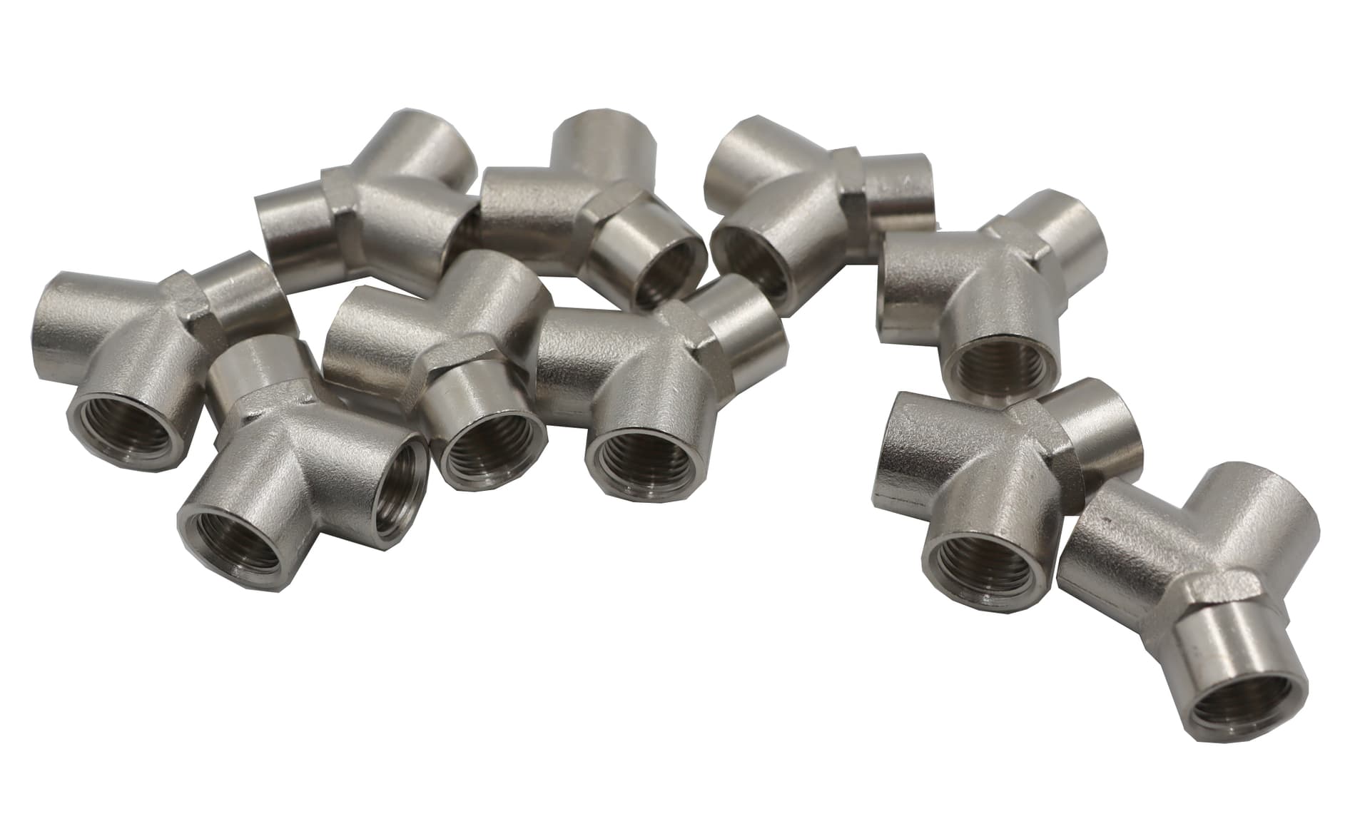Тройник резьбовой Y-образный F1/4″ — F1/4″ — F1/4″, 10 шт KraftWell KRW-TY14F3-10