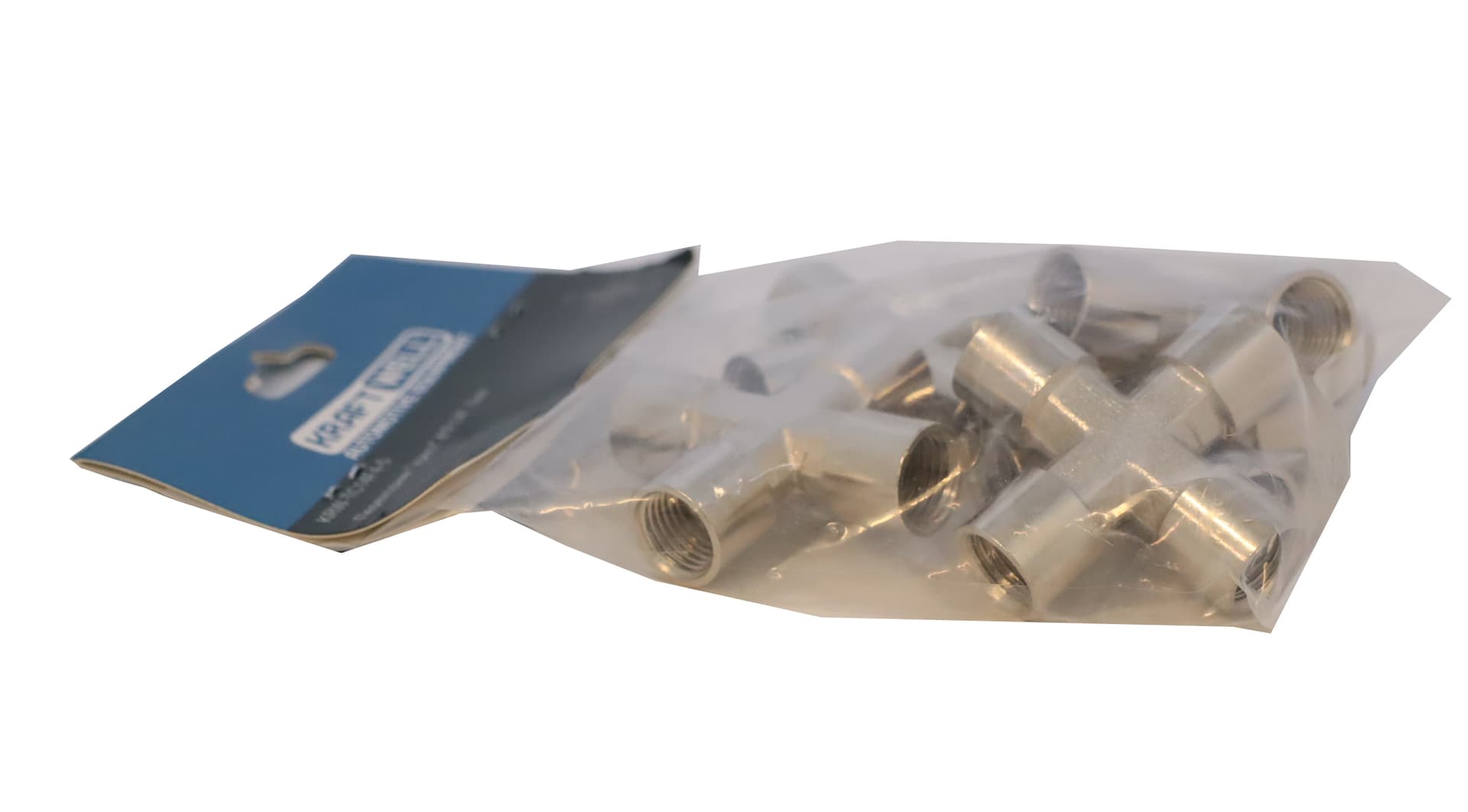 Переходник «крест» 4*F1/4″, 5 шт KraftWell KRW-TC14F4-5