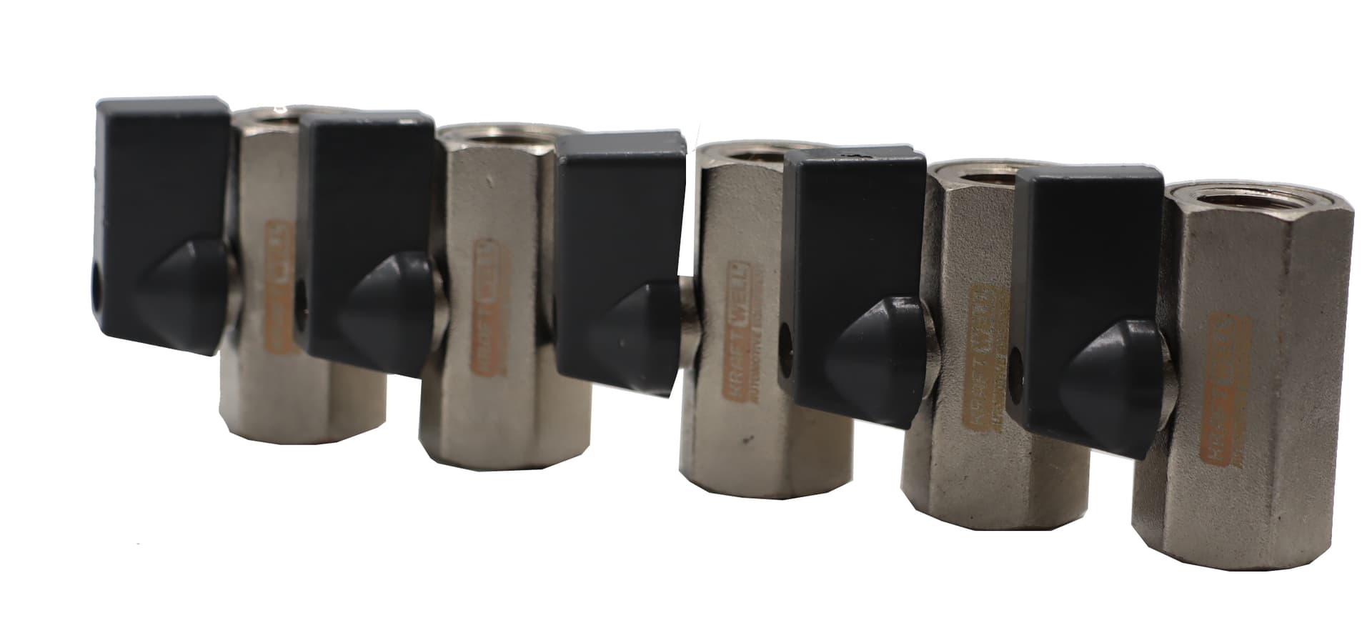 Вентиль шаровый F1/4″ — F1/4″, 5 шт KraftWell KRW-BV14F-5