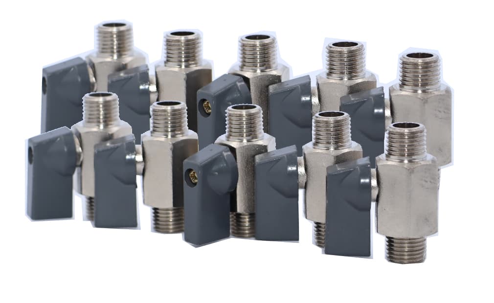 Вентиль шаровый M1/4″ — M1/4″, 10 шт KraftWell KRW-BV14M-10