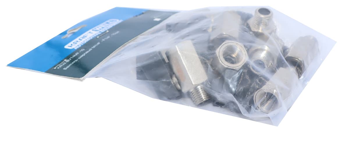 Вентиль шаровый M1/4″ — F1/4″, 10 шт KraftWell KRW-BV14MF-10