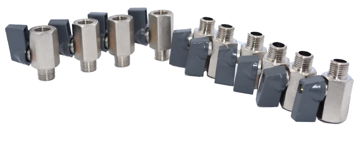 Вентиль шаровый M1/4″ — F1/4″, 10 шт KraftWell KRW-BV14MF-10