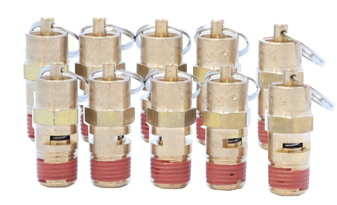 Клапан предохранительный M1/4″, 16 бар, 10 шт KraftWell KRW-SV14M-10