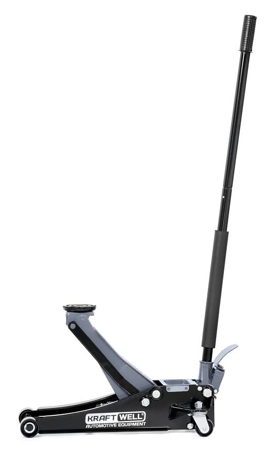 Домкрат подкатной KraftWell KRWFJ3FL — 3 т, низкий, с педалью