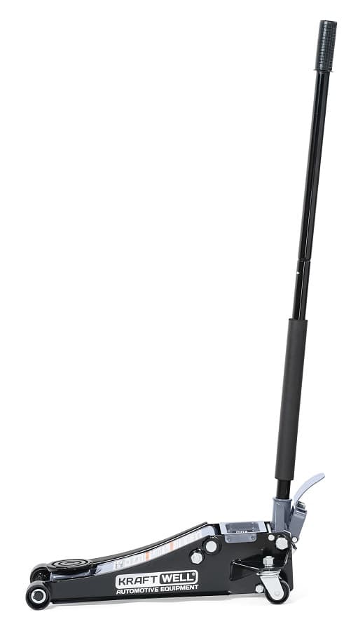 Домкрат подкатной KraftWell KRWFJ3FL — 3 т, низкий, с педалью