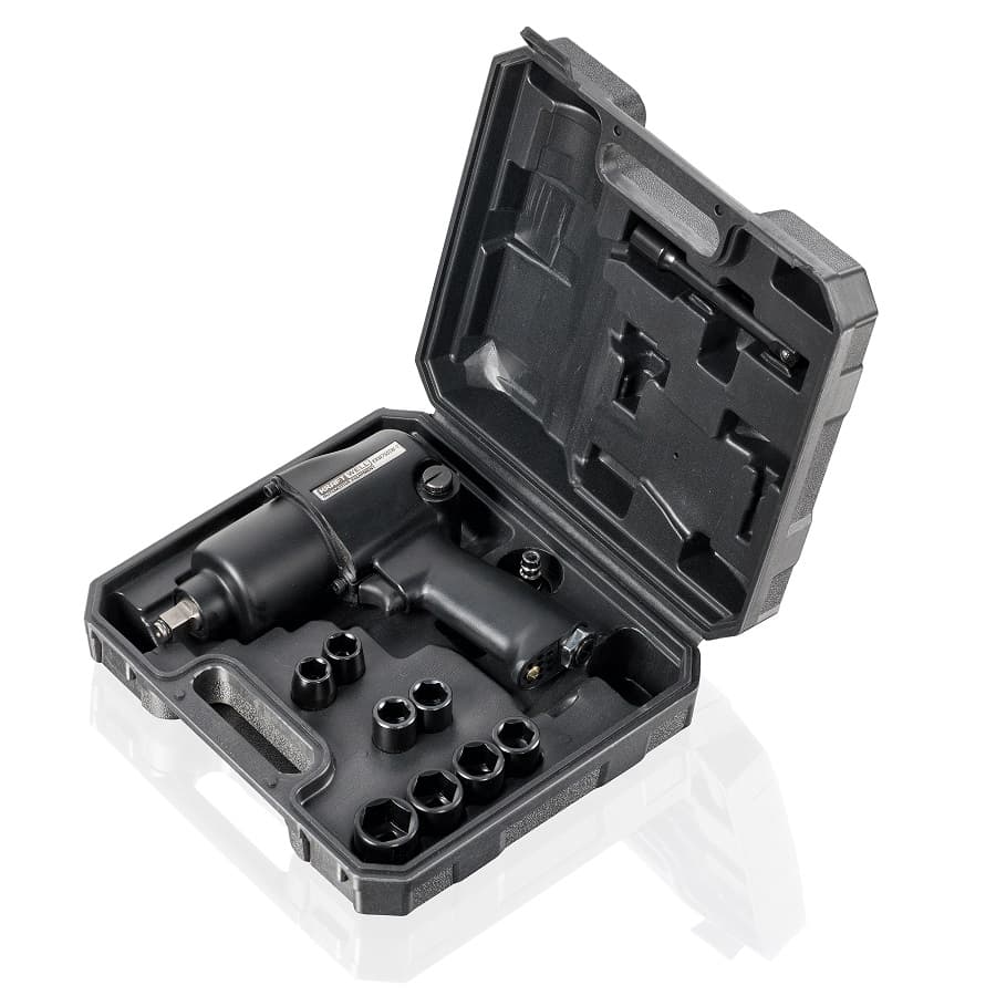 Гайковерт пневматический 1/2″ 780 Нм с комплектом ударных головок KraftWell KRW750IW-T