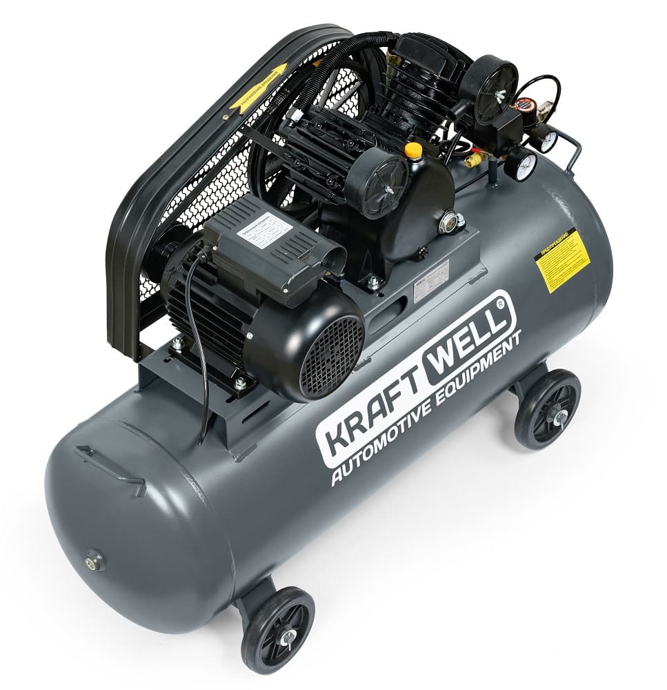KraftWell KRW-AC420-100L Компрессор поршневой 420 л/мин, 10 бар, 100 л, 380В