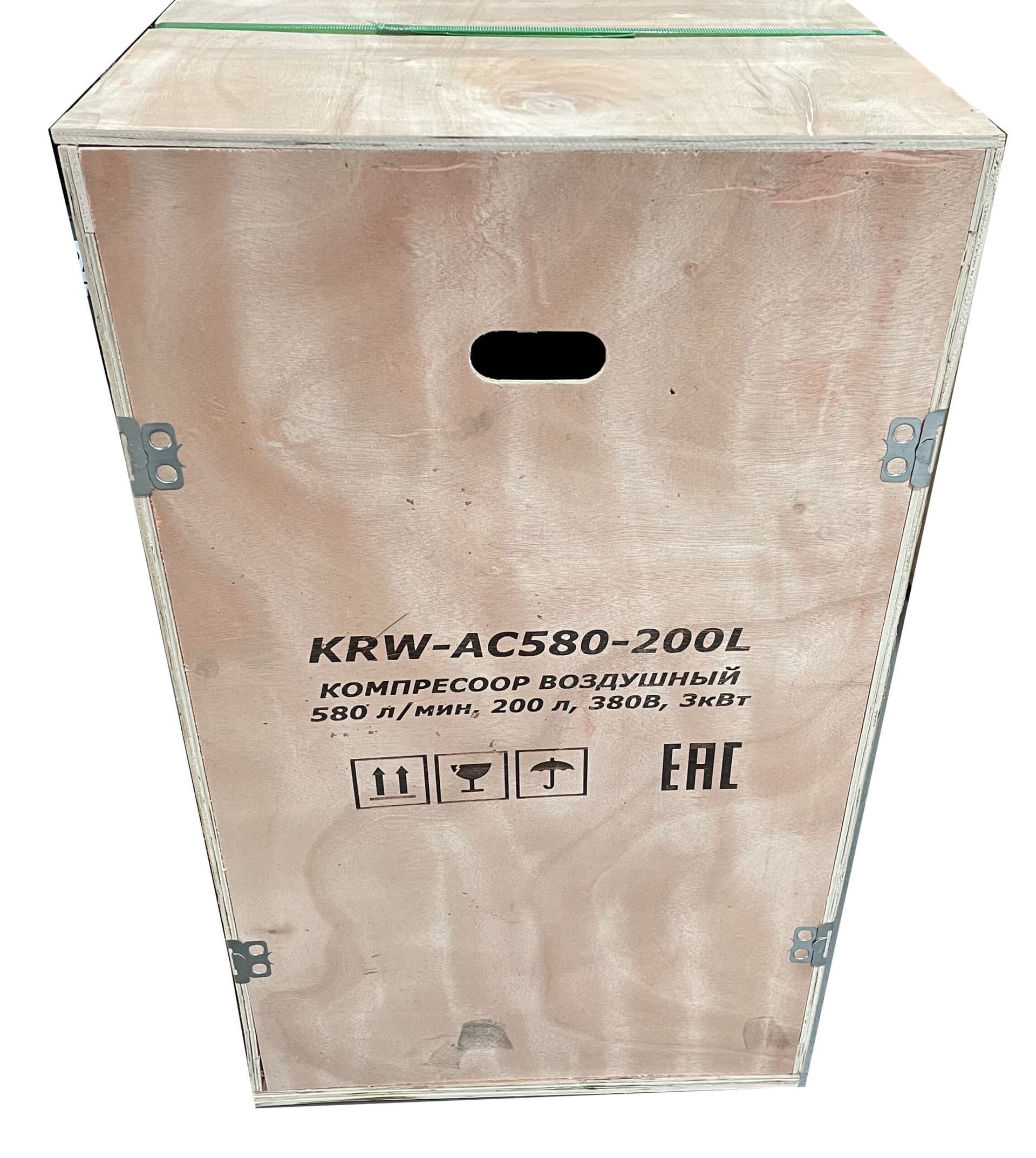 Компрессор поршневой KraftWell KRW-AC580-200L — 580 л/мин, 10 бар, 200 л