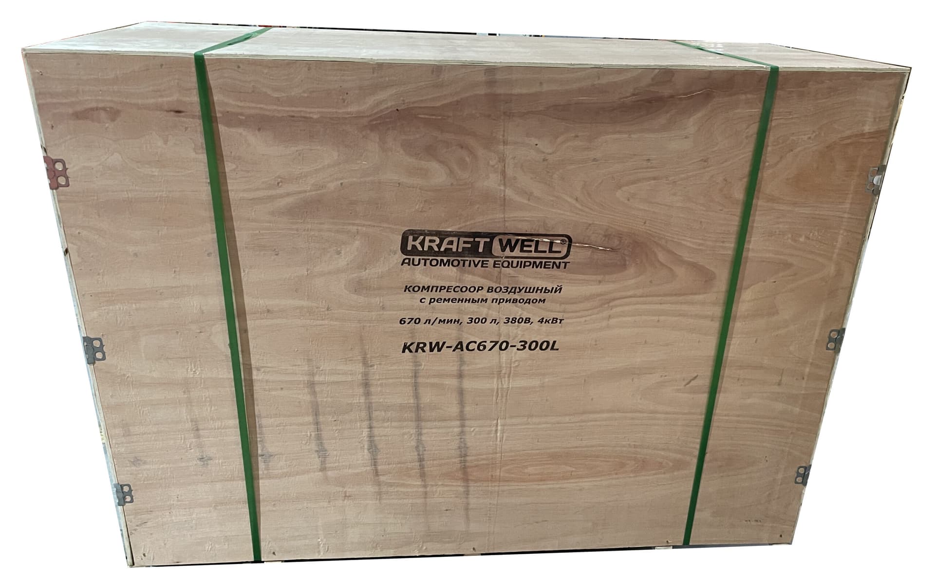 Компрессор поршневой 670 л/мин 10 бар KraftWell KRW-AC670-300L