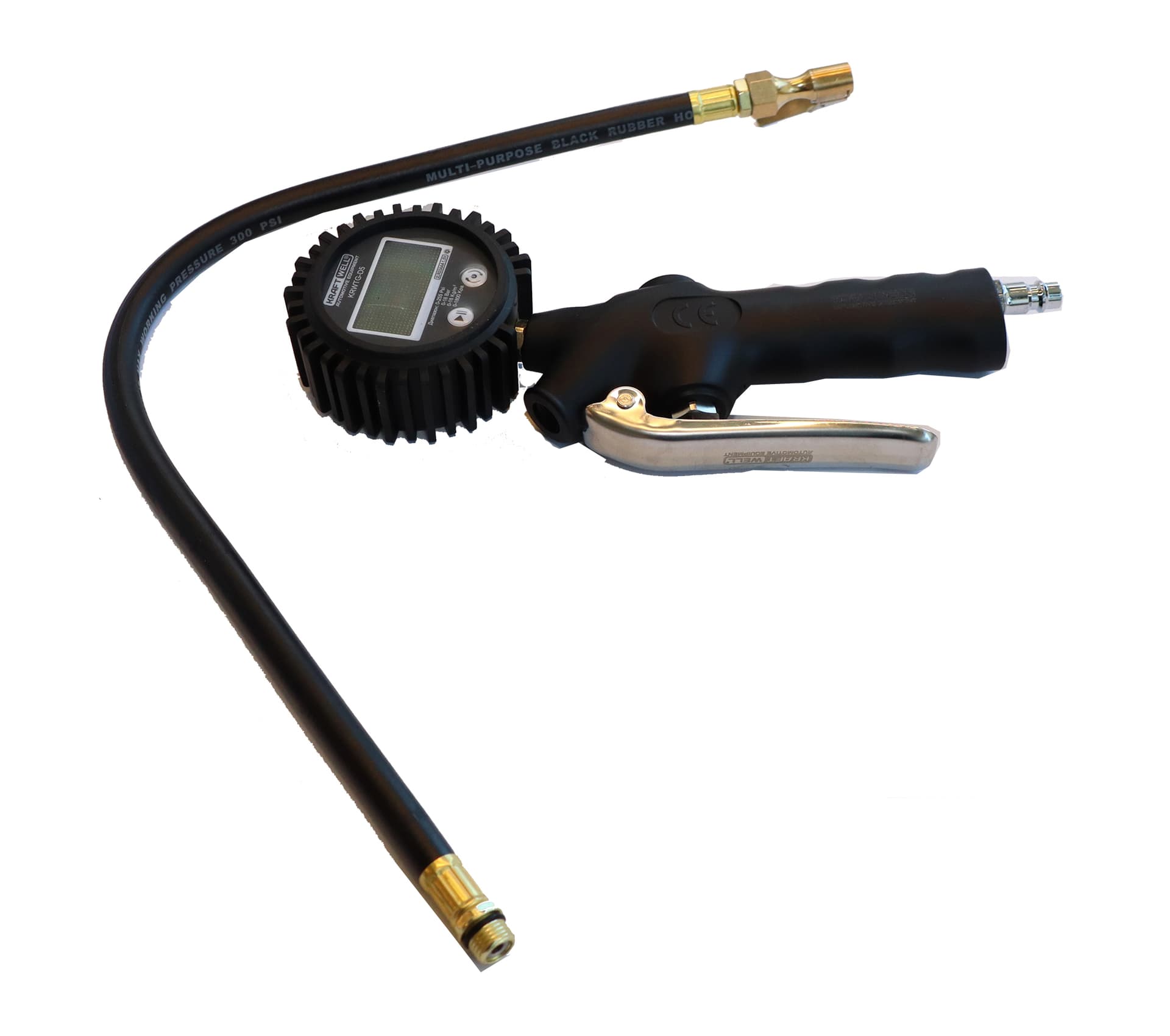 Пистолет с цифровым манометром 18 бар KraftWell KRWTG-D5