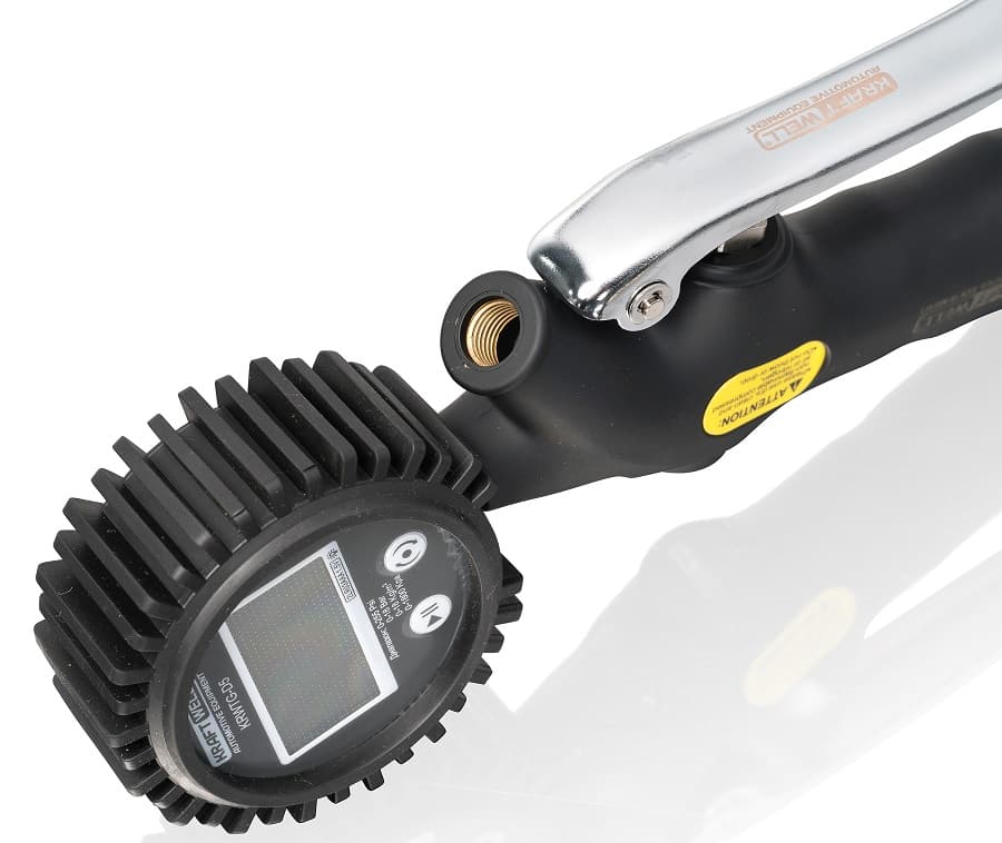 Пистолет KraftWell KRWTG-D5, подключение к пневмолинии