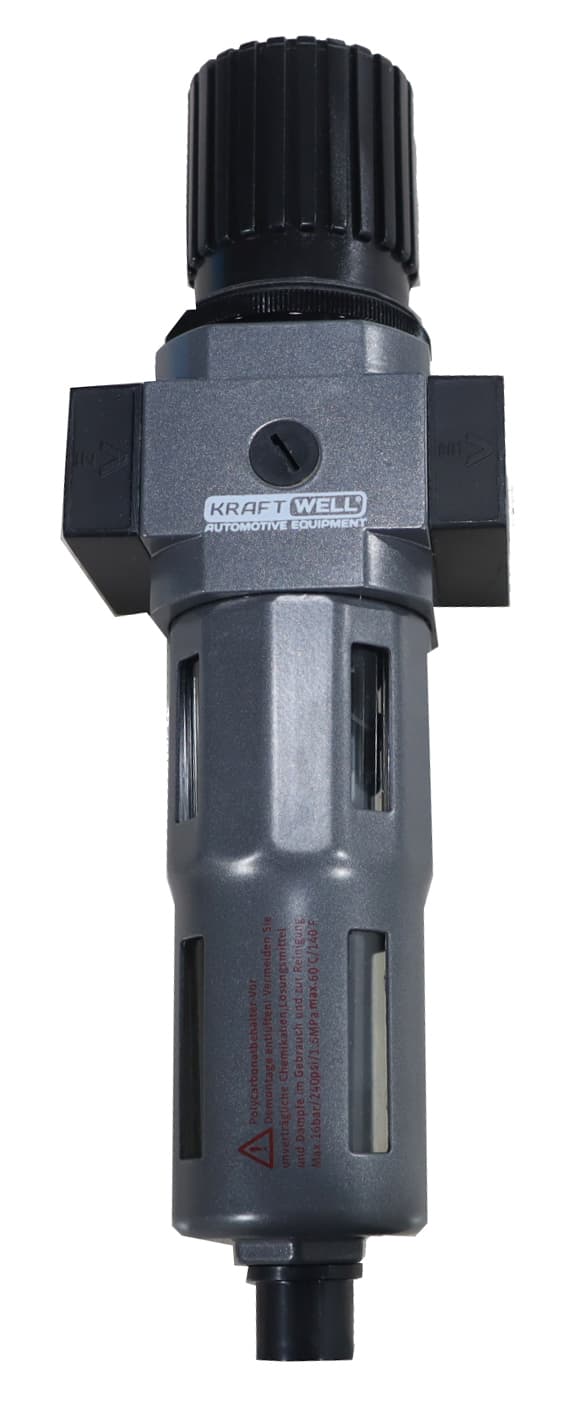 Фильтр-влагоотделитель с редуктором, 1/2″, до 16 бар, серия PRO KraftWell KRW-LFR12