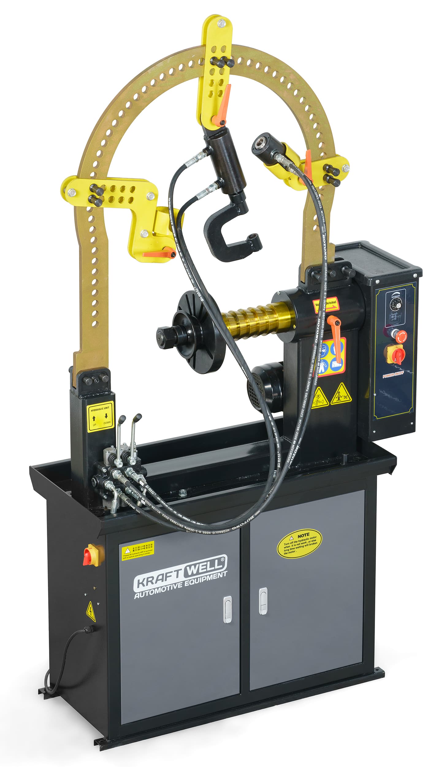 Дископрав KraftWell KRW-RS28M — 10–28″, гидропривод, 220 В