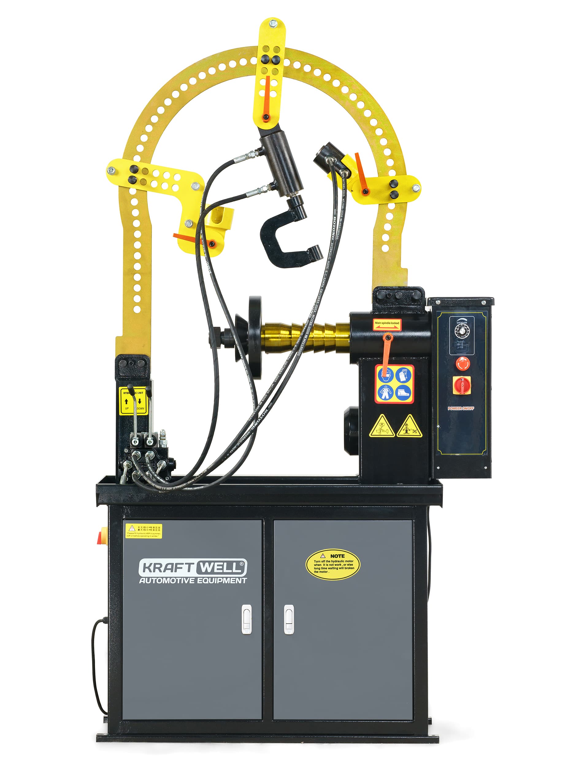 Дископрав KraftWell KRW-RS28M — 10–28″, гидропривод, 380 В