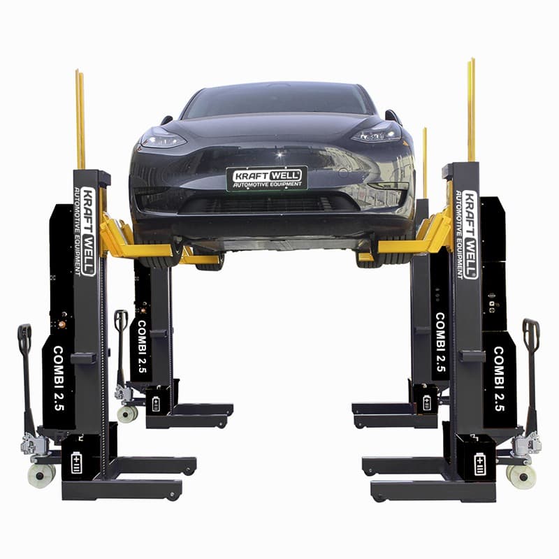 Колонны подкатные г/п 4х2,5 т. электрогидравлические беспроводные KraftWell COMBI2.5